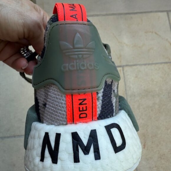 Adidas NMD R1 Boost Olive Duck Camo Athletic Running Shoes Men's Size 9 - Picture 5 of 10